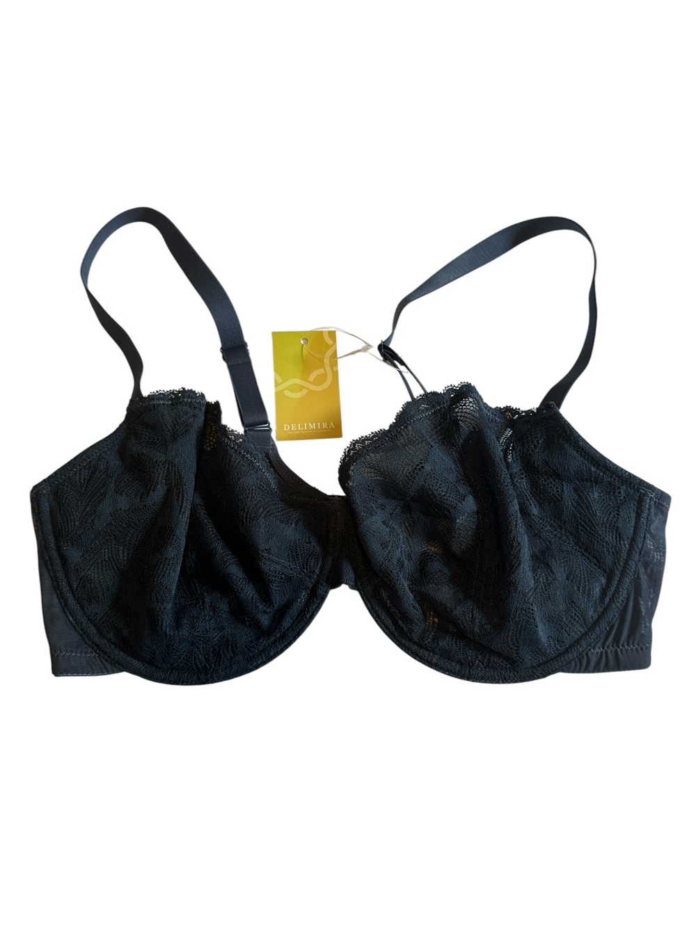 Delimira Women’s NWT Blue Balconette Lace Bra Size 38D